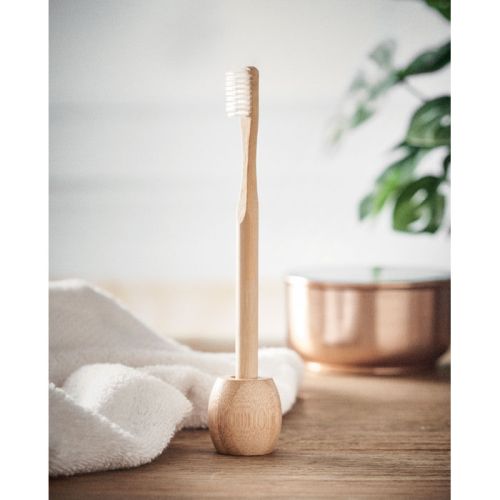 Bamboo toothbrush with stand - Image 3